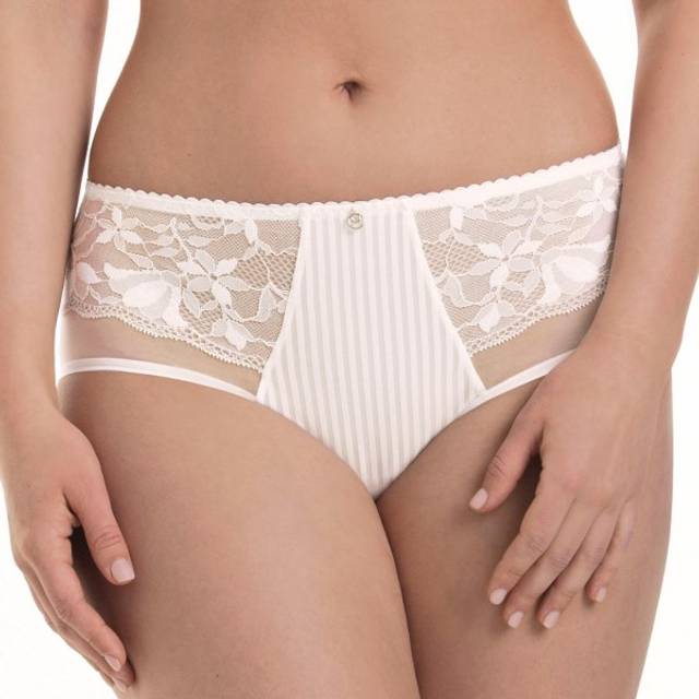 Rosa Faia Sita High Waist Briefs Plus - Ivory - 42