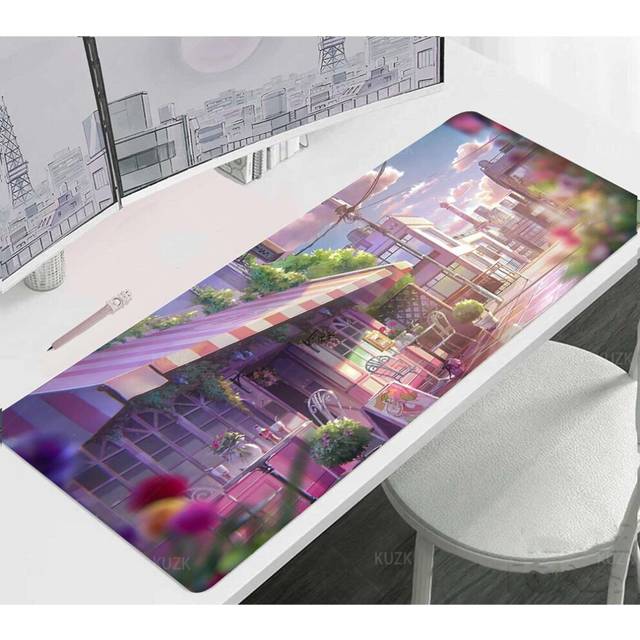 (a-MP-018-2 500x1200x2mm) Japanese Anime Cute Desk Mat Large Gaming Mouse Pad Large Keyboard Mat For Gamers Kawaii Desk Accessories Xxl Anime Mousepad