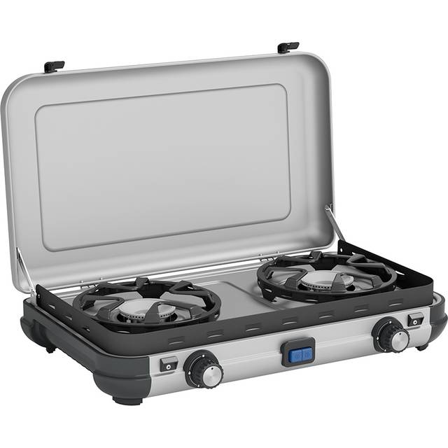 Camping Kitchen 2 Maxi Gas Stove, Silver - One Size