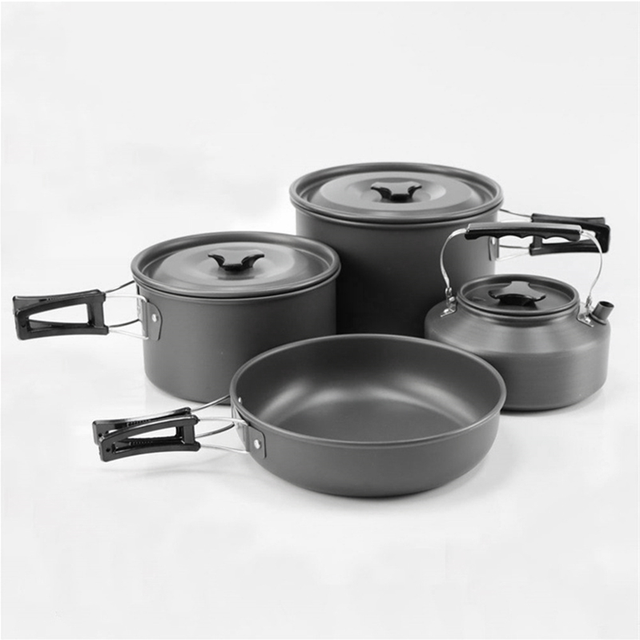 moresk-Camping Cookware Set, Portable Folding Pot and Pan with Carrying Bag,for Outdoor Camping Backpacking Picnic