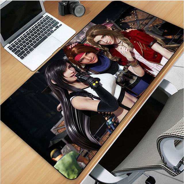 (a-LMP-023 180x220x2mm) Final Fantasy Mousepad Sexy Tifa HD Printing Computer Lock Edge Keyboard Mat PC Desk Pad Large Mouse Pad Gaming Accessories Gi