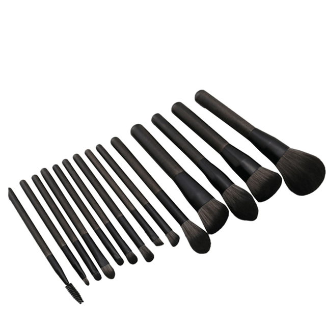 moresk-Complete Makeup Brushes 14 Set Brushes Loose Powder Brush Foundation Brush Nose Shadow Brush Soft Fiber Hair