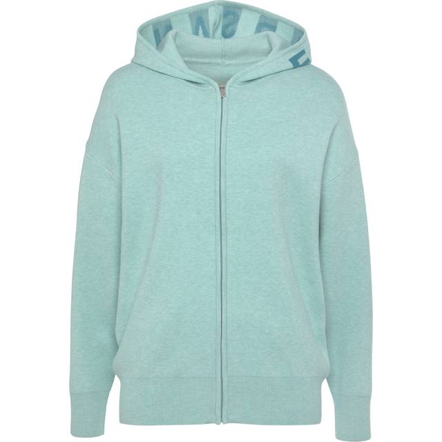 Elbsand Long Sleeve Knitted Sweat Jacket - Turquoise
