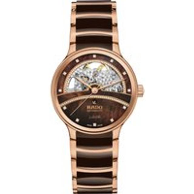 Rado Centrix Automatic Diamond Open Heart Half Skeleton Watch R30029902 - Two Tone