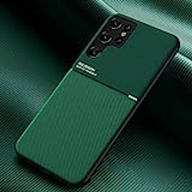 Fodral för Samsung Galaxy S22 Ultra, halkfritt och stötsäkert skyddsfodral, [hudvänligt PU-läder] [ultratunn TPU] mobilskal för Samsung Galaxy S22 Ultra-grön