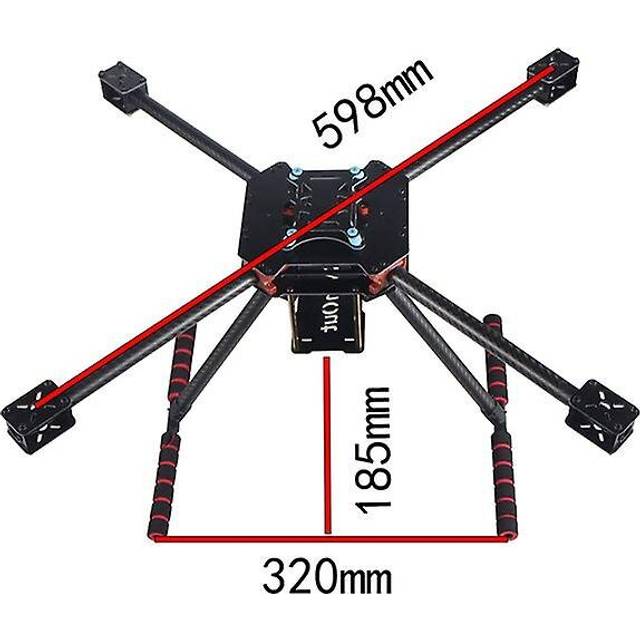 598Mm support 14-15inch props 4-6s / 424mm 10inch frame carbon fiber support 9-10inch propeller 3-4s for fpv rc drone quadcopter