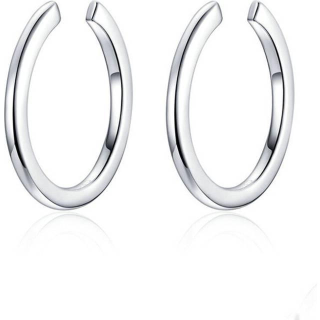 Minimalist Ear Cuff Silver plating Simple Circle Clip Earrings for Women and Men Fashion Jewelry
