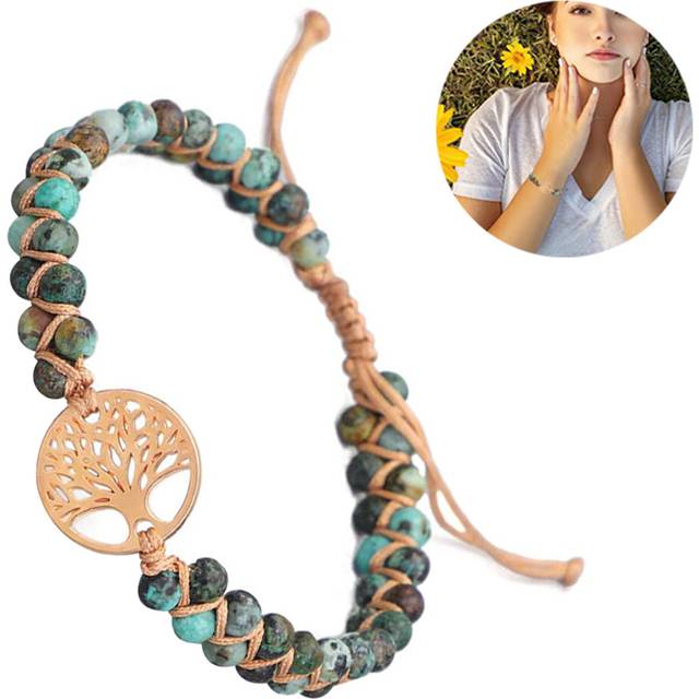 Healing Crystal Bracelets Women Natural Gemstones Yoga Reiki Chakras Stone Beads Anxiety Tree of Life Lucky Charm