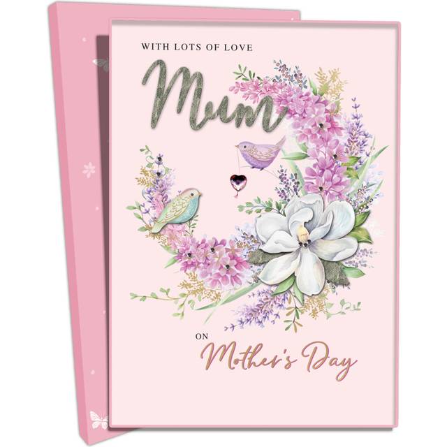 Lots Of Love Mum Love Birds Bouquet Mother's Day Boxed Luxury Greeting Card