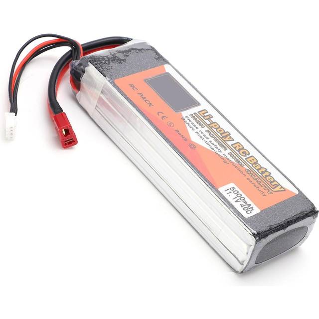 11.1v 5000mah 3s 40c Lipo Battery Pack With T Plug Rc Battery For Rc Car Boat Helicopter Drones