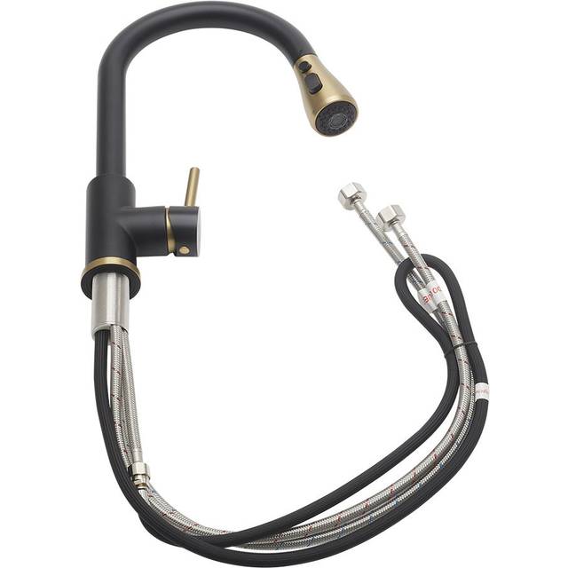 Retractable Commercial Pulldown Kitchen Faucet - Gold