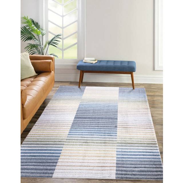 Amoz Blue/Yellow/Grey Rug (Rectangle 80 x 150cm)