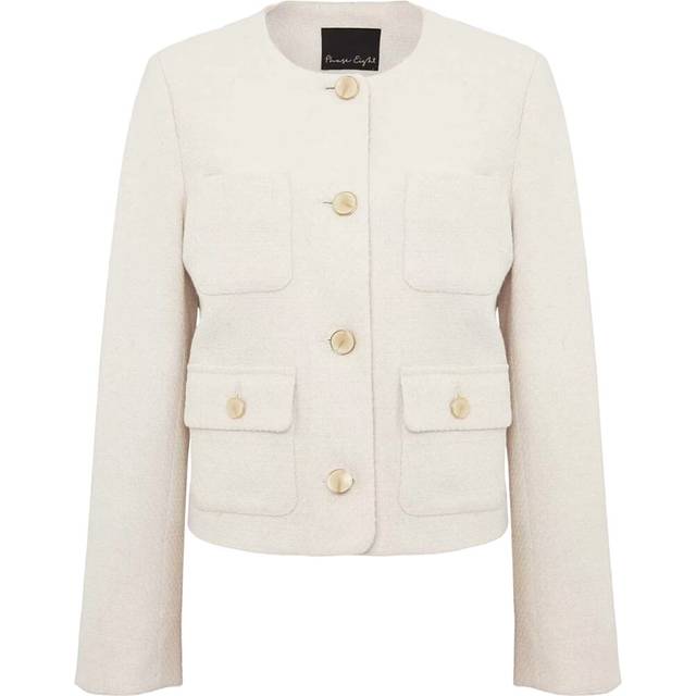 Phase Eight Ripley Boucle Jacket, Ivory