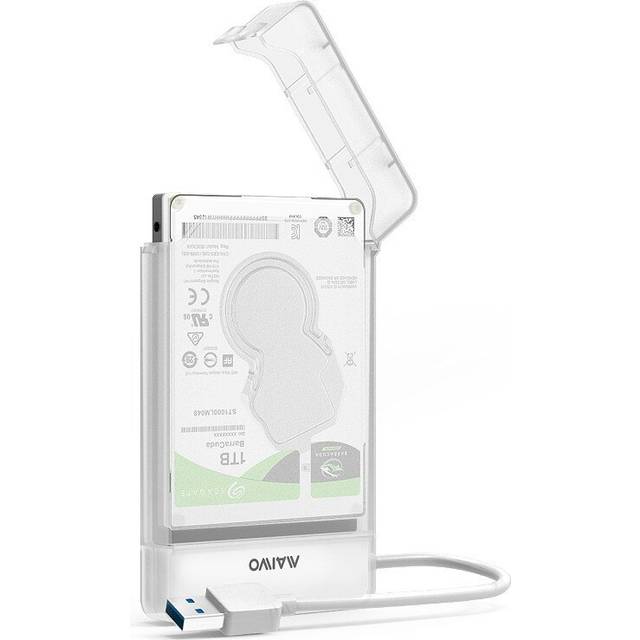 Maiwo k104 usb 3.0 to sata 3.0 hdd hårddiskhölje stöd 2.5 tums ssd-fria verktyg - Vit