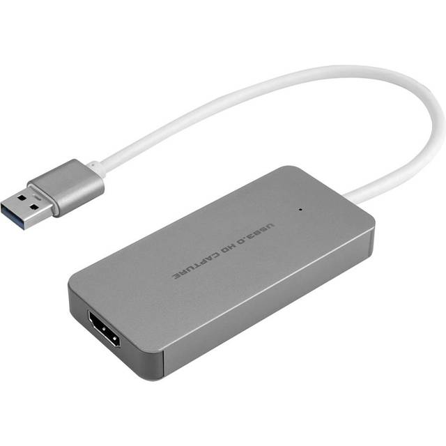 ezcap265 USB 3.0 HD Capture Card Video Game Recorder 1080P Live Sreaming Converter Plug and Play grå