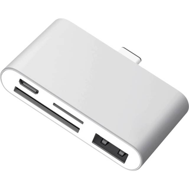 Vonets multifunktion typ-c hub otg usb-kortläsare adapter för cf sd tf-kort för macbook air samsung galaxy huawei tillbehör - silver--
