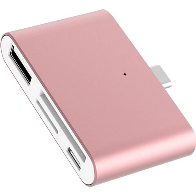 Vonets multifunktion typ-c hub otg usb-kortläsare adapter för cf sd tf-kort för macbook air samsung galaxy huawei tillbehör - Steg gyllene