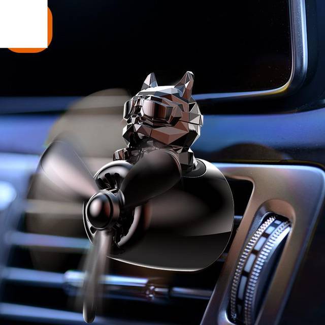 Little Bulldog Pilot Car Air Freshener Perfume Automobile Interior Perfume Clip Fragrance Ornament Car
