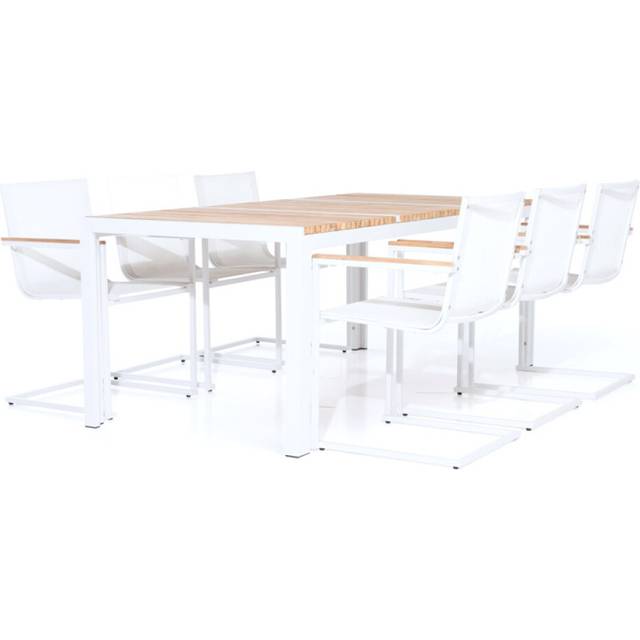 Matgrupp Sensum Ekeby & Skuru Bord + 6 Stolar Vit