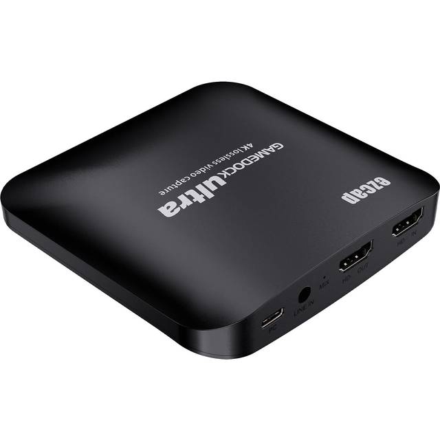 Ezcap326C 4K Video Game Capture Card HDR Loop Mic In 1080P 60fps 120FPS Recording Box USB 3.1 Type black