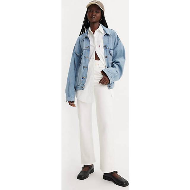 Ribcage ankeljeans med raka ben - Vit / Cloud Over - 26X29
