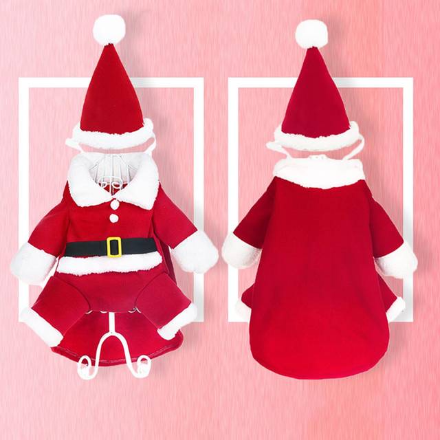New Winter Pet Transformation Pack Funny Three-Dimensional Dog Christmas Clothes Santa Claus Dog XS