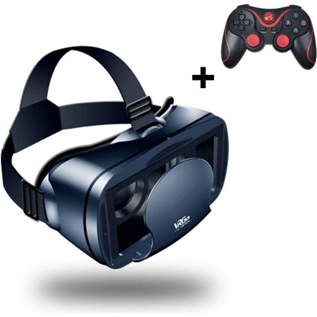 Vrg pro 3d vr glasögon virtuell verklighet vidvinkel helskärm visuella vr glasögon för 5 to 7 tums glasögon enheter