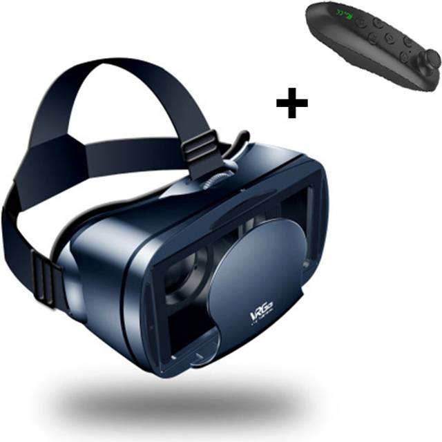 Vrg pro 3d vr glasögon virtuell verklighet vidvinkel helskärm visuella vr glasögon för 5 to 7 tums glasögon enheter