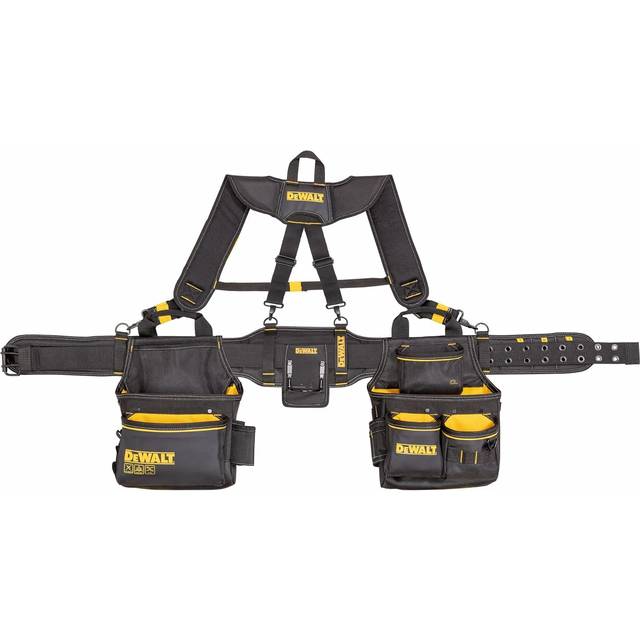 DEWALT Professional Tool Belt Organizer With Suspenders and 25 Pockets  Heavy Duty Construction DWST540602