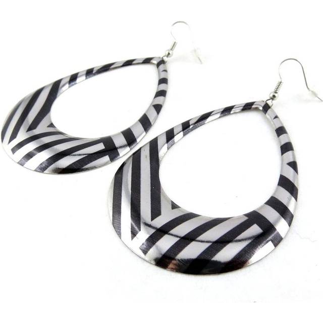 Les Trésors De Lily [N0204] - 'Coloring' designer earrings black silver silver