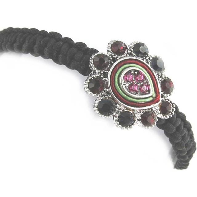 Les Trésors De Lily [N0738] - Red 'Sissi' shamballa bracelet red