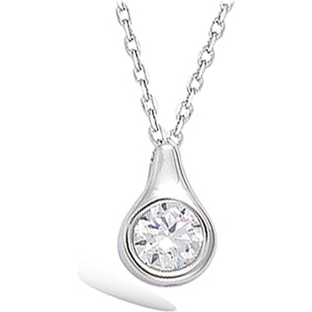 Les Trésors De Lily [L2021] - 'Unique' Silver Necklace Silvery white (rhodium plated) - 12x8 mm white