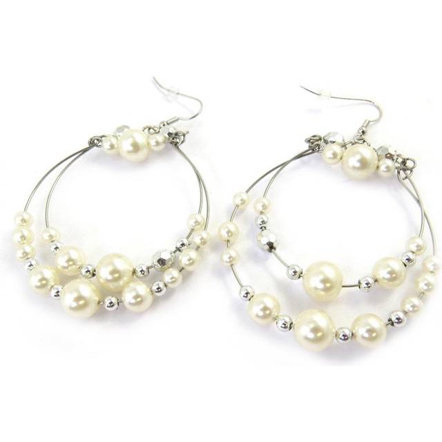 Les Trésors De Lily [M8047] - Ivory 'Scarlett' designer earrings white
