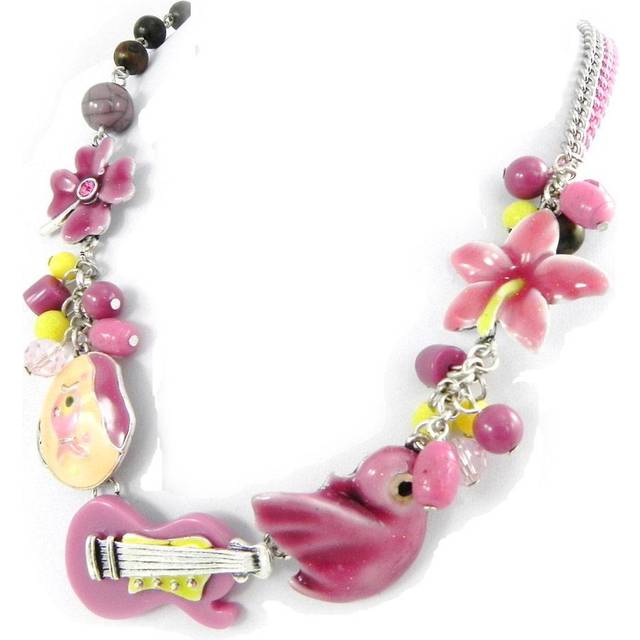 Les Trésors De Lily [H3570] - Designer Necklace 'Rossignol' old pink Violet