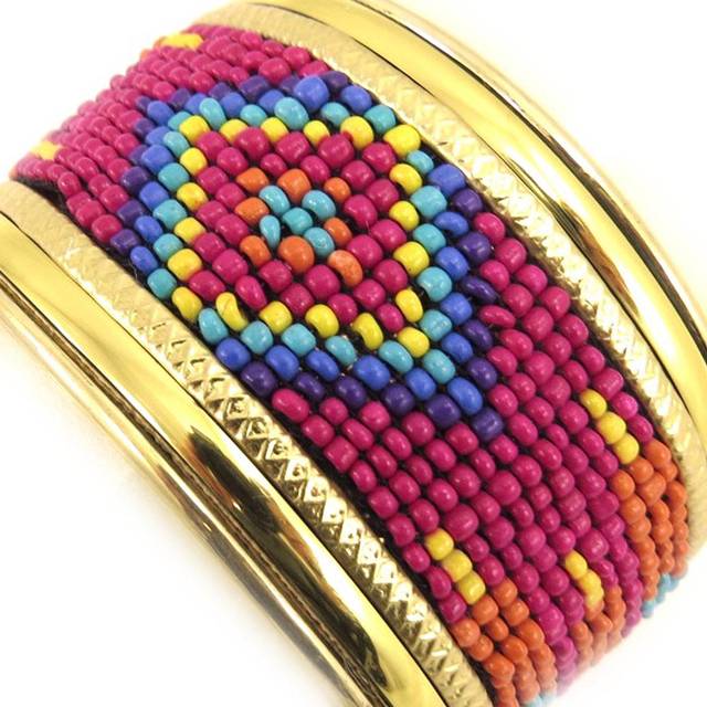 Les Trésors De Lily [L1564] - Designer bracelet 'Kathmandu' tutti frutti multicolour
