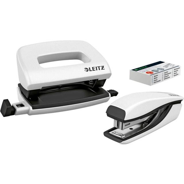 Leitz NeXXt WOW Mini Stapler and Hole Punch Set 10 Sheets. Handy Mini Version In