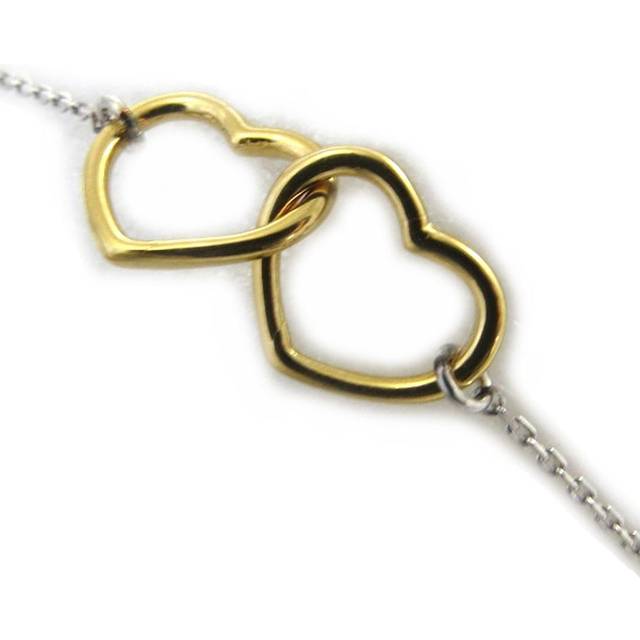Les Trésors De Lily [N2843] - Silverarmband 'Love' silver (rhodiumpläterad) guldpläterad - 20x10 mm gyllene