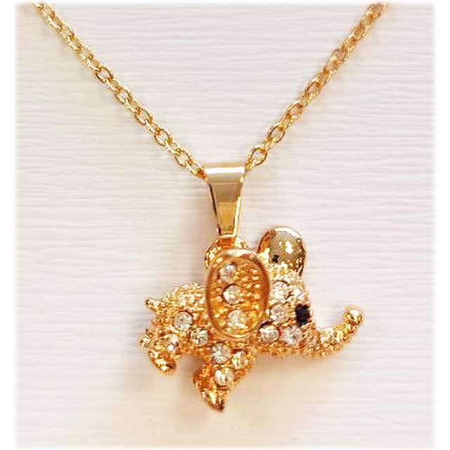 Les Trésors De Lily [R8122] - Designer necklace 'Elephant' white gold - 15x10 mm white