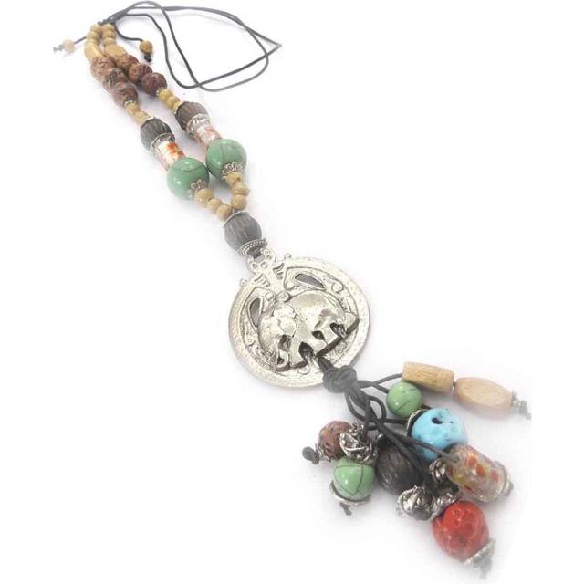 Les Trésors De Lily [J8516] - Designer necklace 'Kathmandu' silver Indian elephant silver