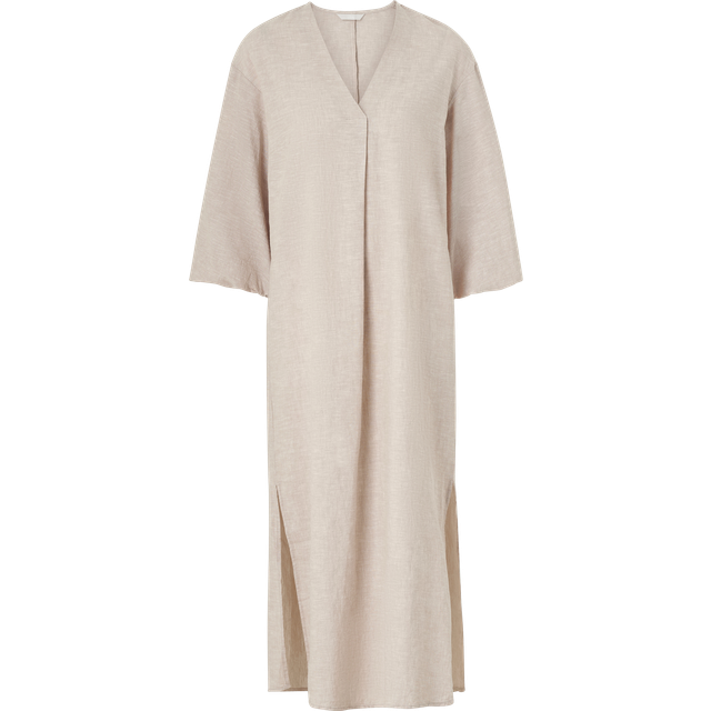 Ellos Collection - Linneklänning Line Kaftanmodell - Beige