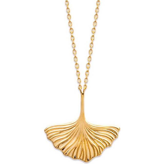 Les Trésors De Lily [Q8461] - Guldpläterad 'Ginkgo Biloba' Halsband - 45 cm 25x25 mm gyllene