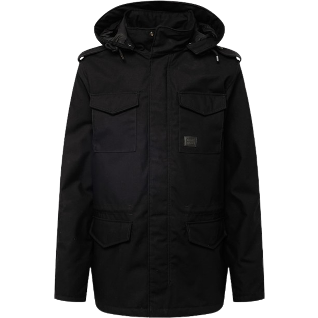 Vintage Industries Darren Parka, textile jacket waterproof , color: Black , size: XXL