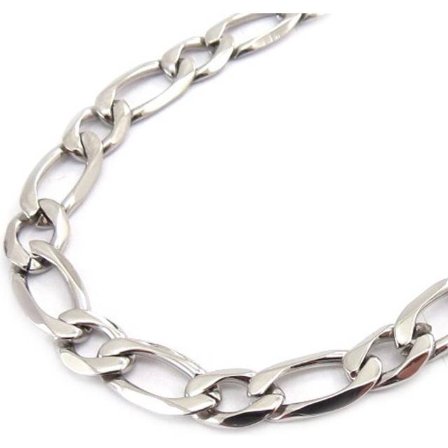 Les Trésors De Lily [J9357] - Steel Bracelet 'Maille Figaro' 21 cm 6 mm silver