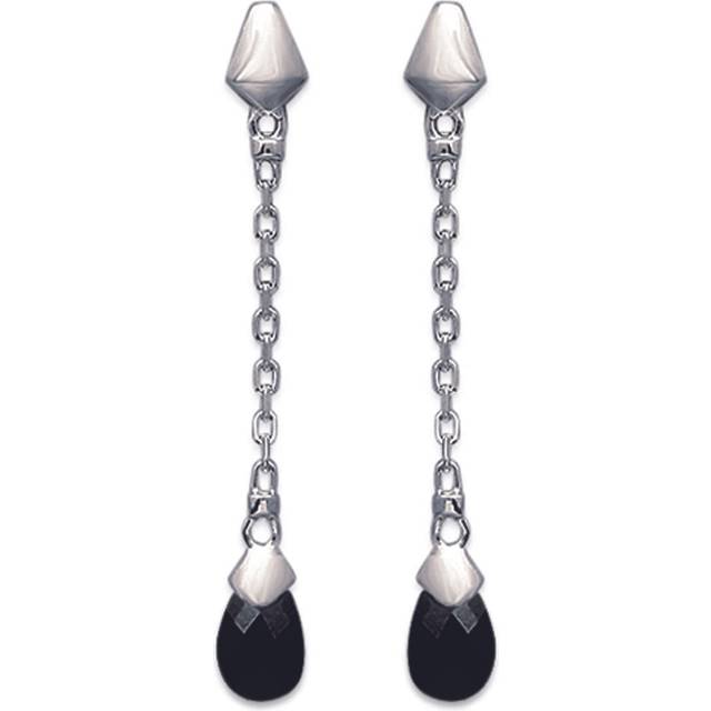 Les Trésors De Lily [E9091] - 'Unika' Silverörhängen Silversvarta (rhodiumpläterade) - 5x40 mm svart