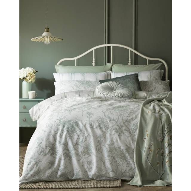 Laura Ashley Tuileries Reversible 200 Thread Count Cotton Duvet Cover Set
