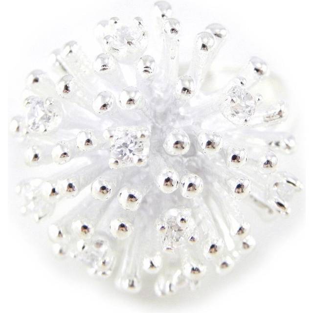 Silver ring 'Etoile des Mers' white / zircon 52 white