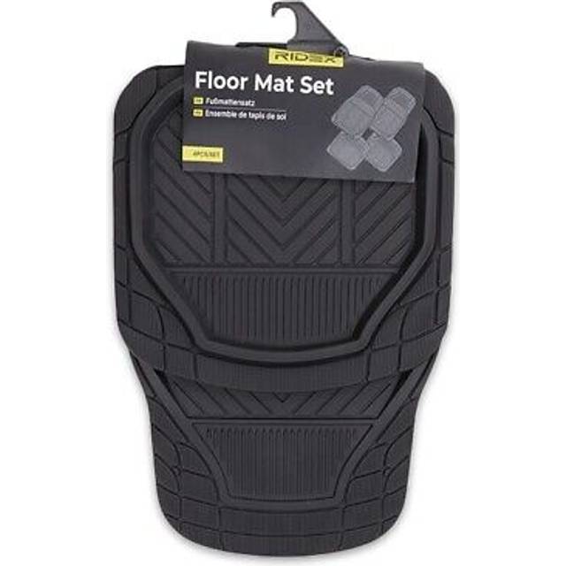 RIDEX Set med golvmatta 215A1418 PVC (Polyvinylklorid) fram och bak 4 svart Universell passform 74*50, 50,5*47