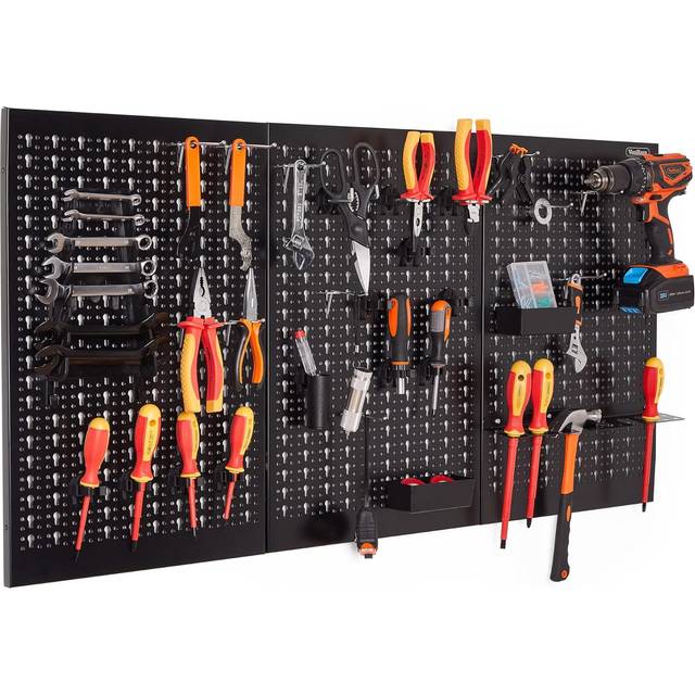 Vonhaus 45pc Metal Pegboard Set, Black