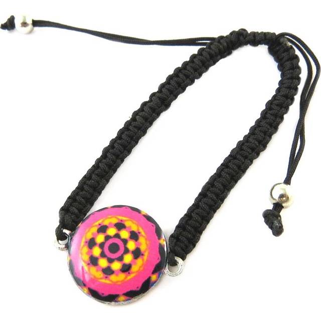 Les Trésors De Lily [N7306] - Pink purple 'Kilimanjaro' shamballa bracelet Rose