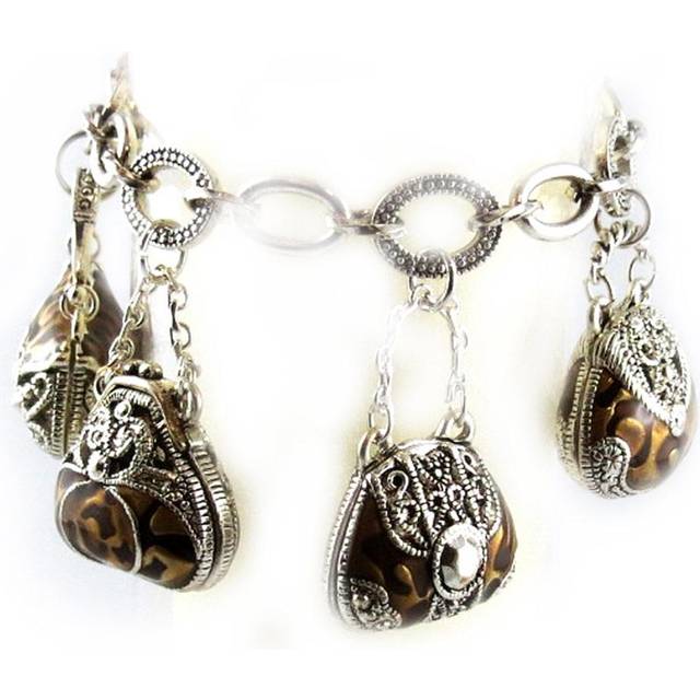 Les Trésors De Lily [F4699] - Designer Bracelet 'Belle Epoque' Brown Silver brown
